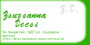 zsuzsanna decsi business card